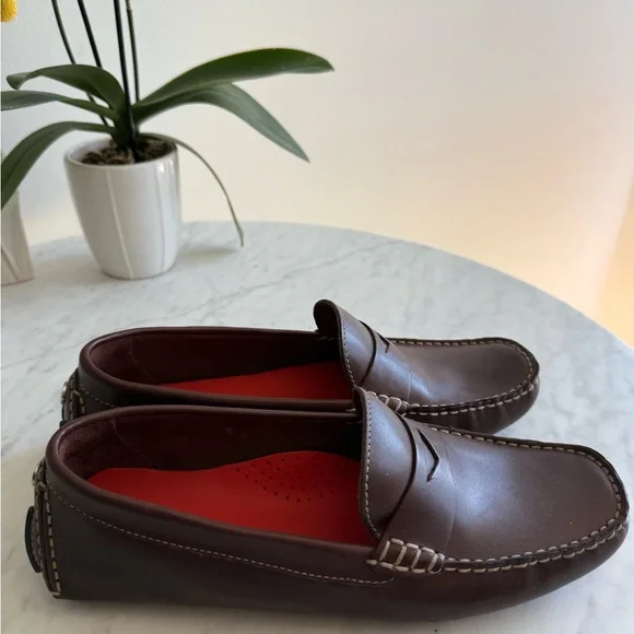 Cole Haan Brown Leather Loafers Moccasin Style - Picture 2 of 5